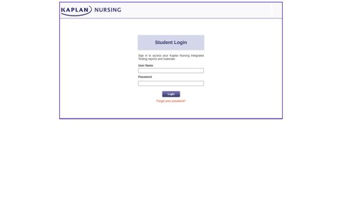 Kaplan Nursing Integrated Testing - nursing.kaplan.com
