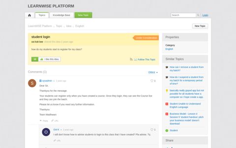 student login | LearnWISE Platform