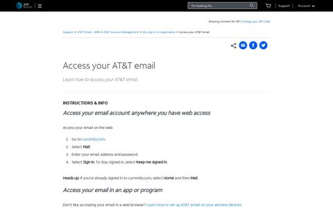 Access Your AT&T Email - AT&T Email Support