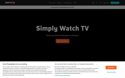 Zattoo - Stream TV over the internet