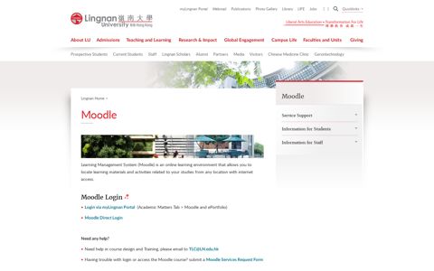Moodle - Lingnan University