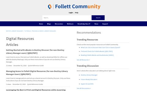 Digital Resources - Follett Community