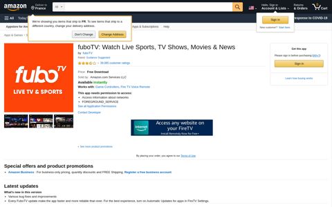 fuboTV: Watch Live Sports, TV Shows, Movies ... - Amazon.com