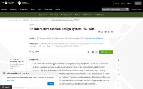 An interactive fashion design system "INFADS" | Proceedings ...
