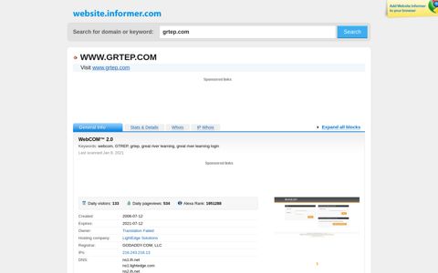 grtep.com at WI. WebCOM™ 2.0. Visit Grtep. - Website Informer