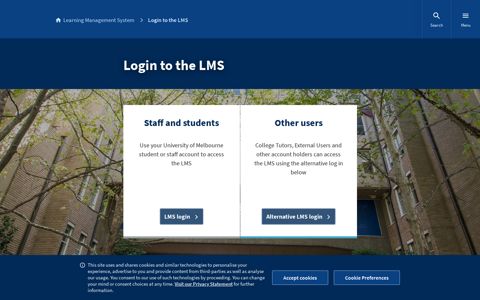 Login to the LMS - LMS - University of Melbourne