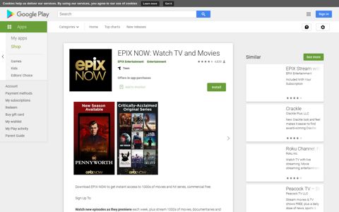 EPIX NOW: Watch TV and Movies - Apps on Google Play