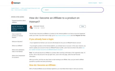 How do I become an Affiliate to a product on Hotmart ...