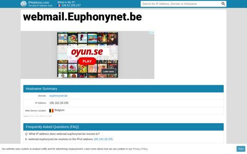 ▷ webmail.Euphonynet.be Website statistics and traffic ...