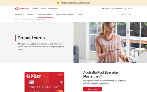 Prepaid cards - Australia Post