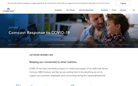 Comcast Response to COVID-19 - Comcast Corporation - Xfinity
