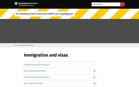 Immigration and visas | New Zealand Government - Govt.nz