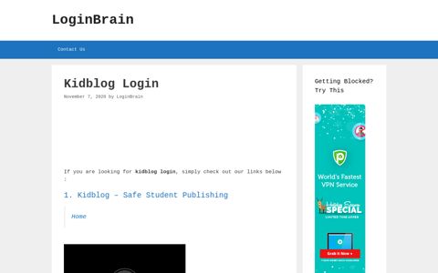 kidblog login - LoginBrain