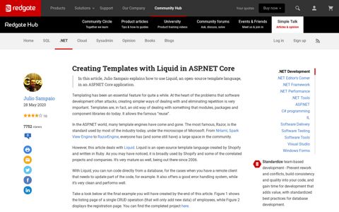 Creating Templates with Liquid in ASP.NET Core - Simple Talk