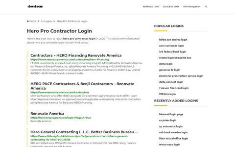 Hero Pro Contractor Login ❤️ One Click Access - iLoveLogin
