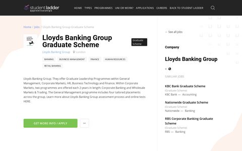 Lloyds Banking Group Graduate Scheme | Student Ladder ...