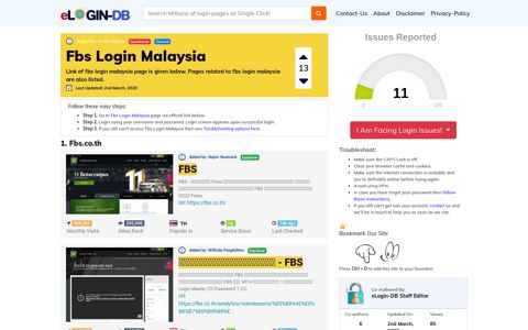 Fbs Login Malaysia - A database full of login pages from all ...