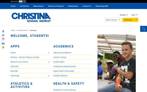 Student Portal / Homepage - Christina School District