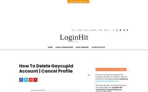 How To Delete Gaycupid Account | Cancel Profile - LOGINHIT