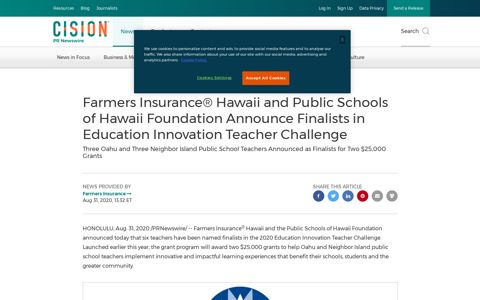 Farmers Insurance® Hawaii and Public Schools of Hawaii ...