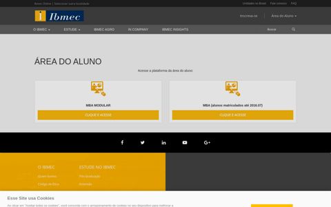 ÁREA DO ALUNO | Ibmec Online