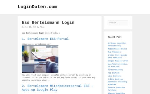 Ess Bertelsmann - Bertelsmann Ess-Portal - LoginDaten.com
