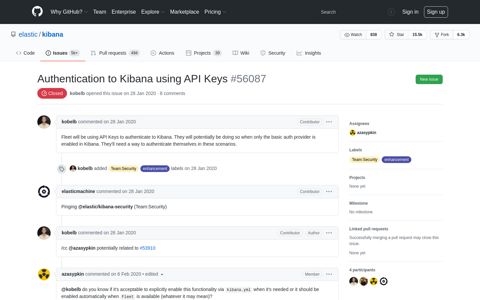 Authentication to Kibana using API Keys · Issue #56087 ...
