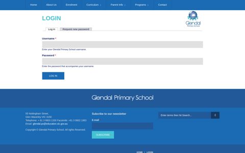 Login | Glendal Primary School