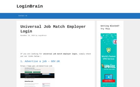universal job match employer login - LoginBrain