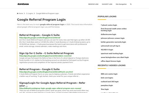 Google Referral Program Login ❤️ One Click Access - iLoveLogin