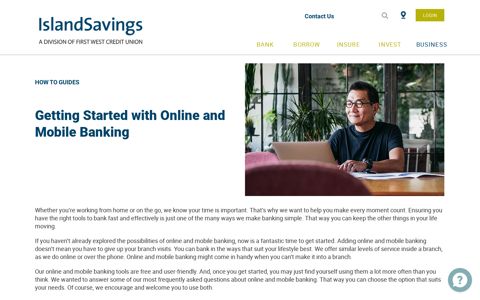 Getting Started With Online & Mobile Banking - Island Savings