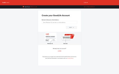 Create Your Account | GoodLife Fitness