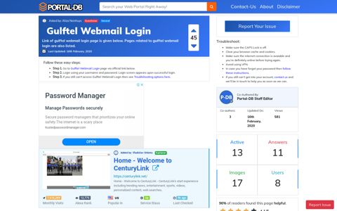 Gulftel Webmail Login - Portal Homepage