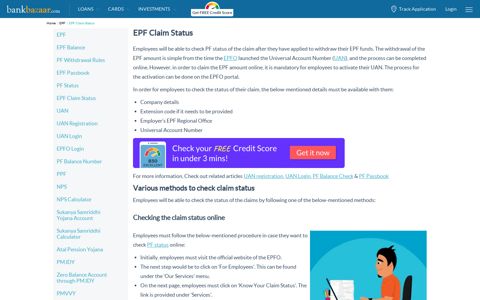 Check EPF Claim Status Online by UAN, SMS or Mobile App