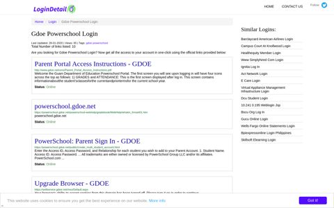 Gdoe Powerschool Login Parent Portal Access Instructions ...