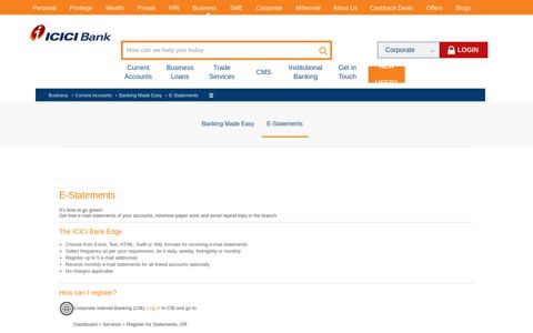 E-Statements - Account Email Statements ... - ICICI Bank