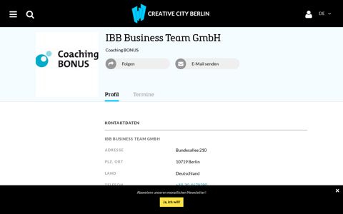 IBB Business Team GmbH, Coaching BONUS - Creative City ...
