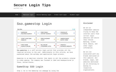 Sso.gamestop Login - Secure Login Tips