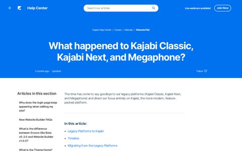 What happened to Kajabi Classic, Kajabi Next, and ...