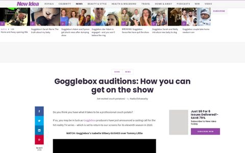 Gogglebox auditions: How you can get on the show - New Idea
