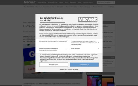 GMX-Zugang sollte wieder funktionieren - Macwelt