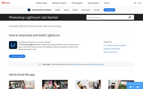 Download Lightroom and get started - Adobe Help Center
