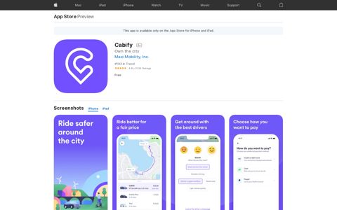 ‎Cabify on the App Store