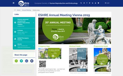 ESHRE Annual Meeting Vienna 2019