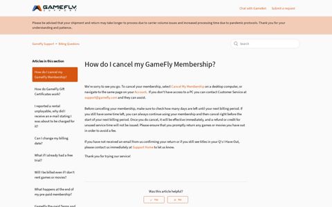How do I cancel my GameFly Membership? – GameFly Support