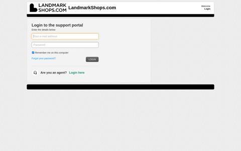 LandmarkShops.com: Sign into