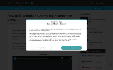 How to fix a broken Gnome login screen on Linux - AddictiveTips