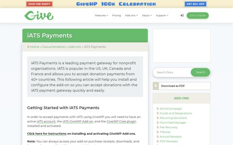 iATS Payments | GiveWP