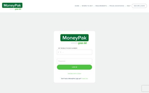 Secure Login | MoneyPak