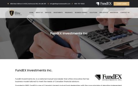 FundEX Investments Inc – Elite Private Wealth